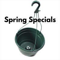 25CM PLASTIC HANGING BASKETS / POTS / PLANTERS x10